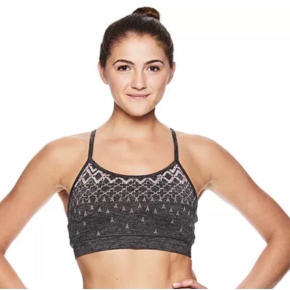 Gaiam Sports Bra Gray Pink Prism - Picture 4 of 4